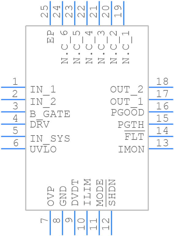 TPS26631RGET - Texas Instruments - PCB symbol