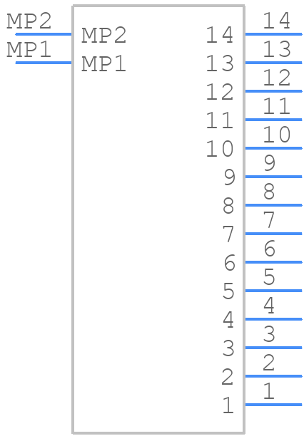 BM14B-GHS-TBT (LF)(SN) - JST (JAPAN SOLDERLESS TERMINALS) - PCB symbol