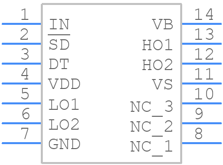 FAN7383MX - onsemi - PCB symbol