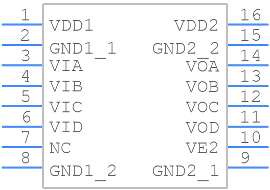 ADUM4400BRIZ-RL - Analog Devices - PCB symbol