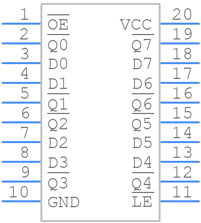 CD74HCT533E - Texas Instruments - PCB symbol