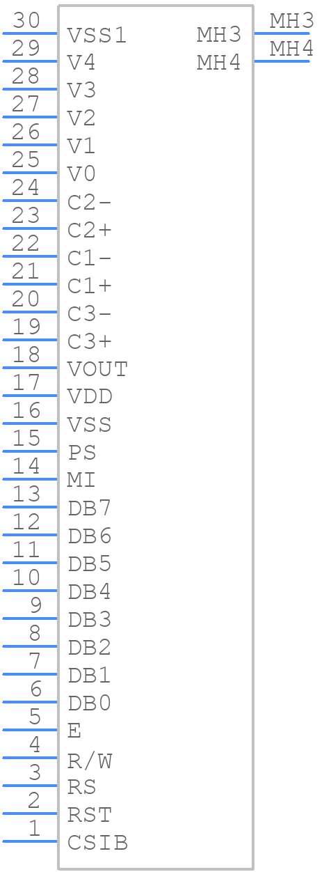 64128G-FC-BW-3 - Displaytech - PCB symbol