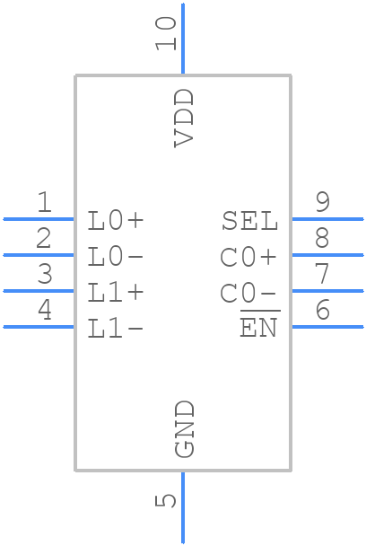 PI3USB4000AZUAEX - Diodes Incorporated - PCB symbol
