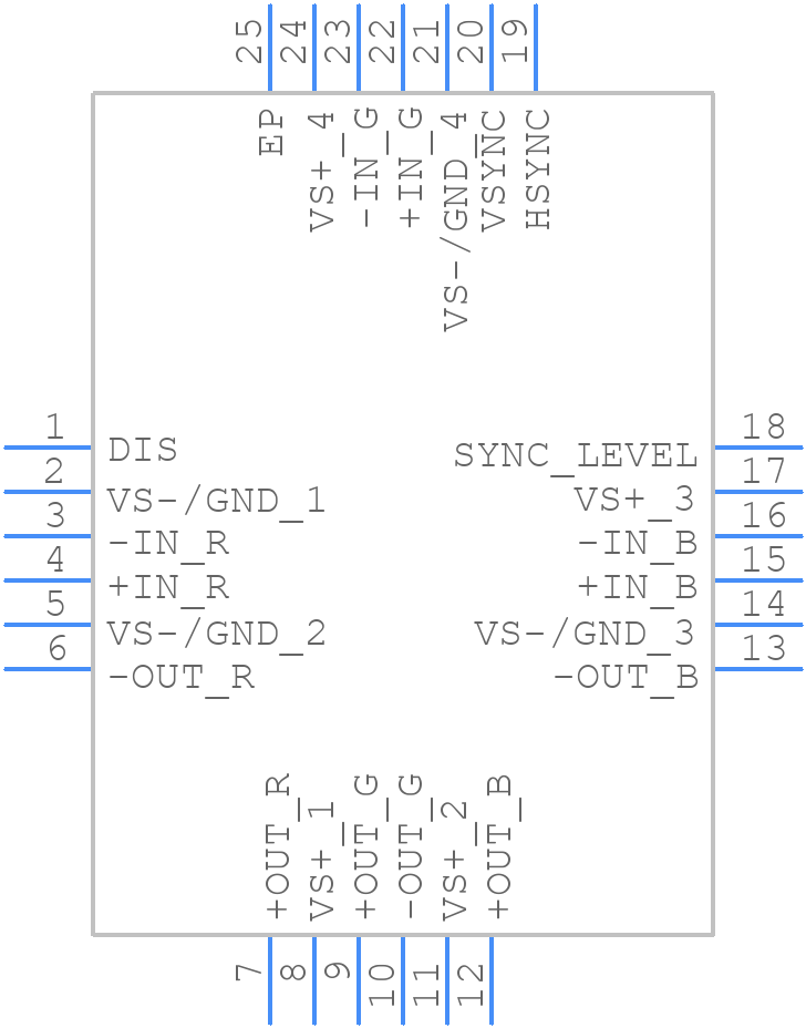 AD8142ACPZ-R2 - Analog Devices - PCB symbol