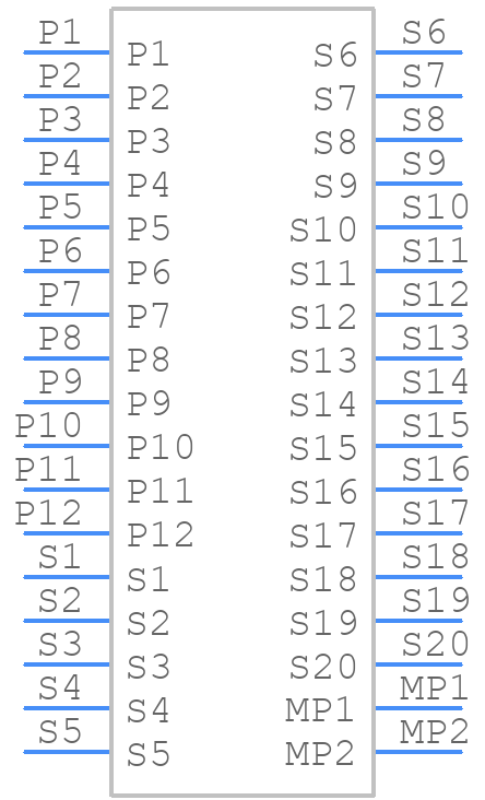 SE1B02023111111 - Amphenol Communications Solutions - PCB symbol