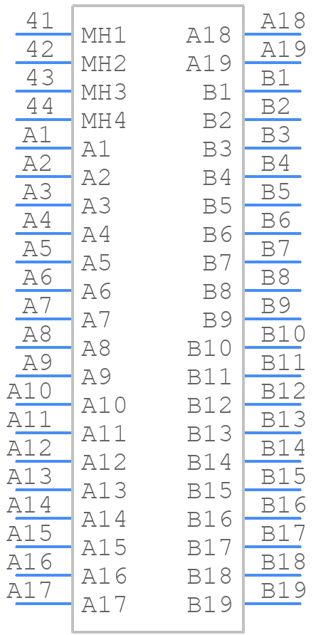 U10C438270T - Amphenol Communications Solutions - PCB symbol