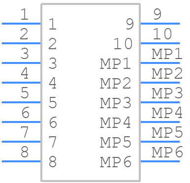 BM57B0.6-10DS/2-0.3V(53) - Hirose - PCB symbol