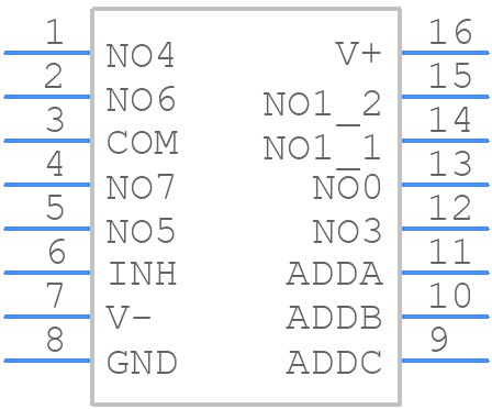MAX4051AESE+T - Analog Devices - PCB symbol