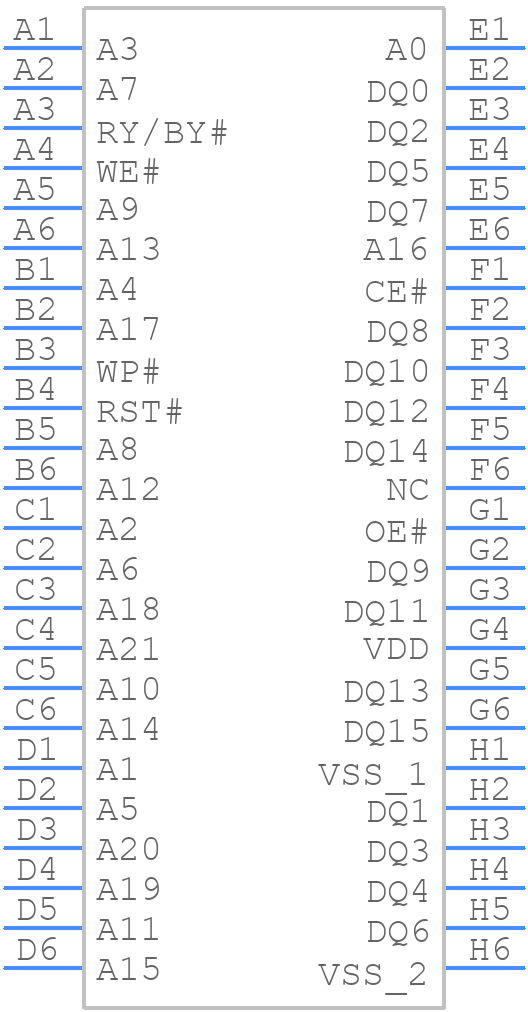 SST38VF6403B-70I/CD - Microchip - PCB symbol