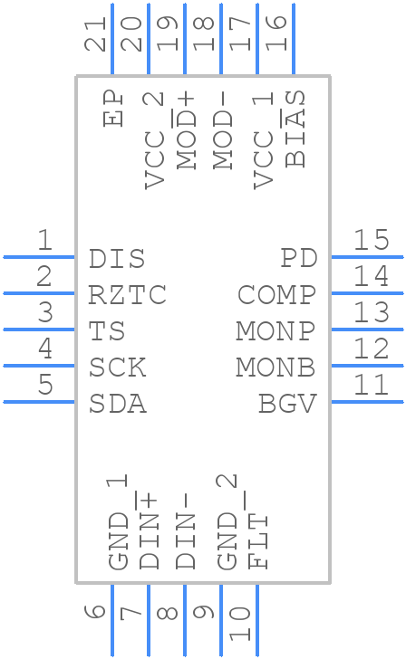 ONET8501VRGPTG4 - Texas Instruments - PCB symbol
