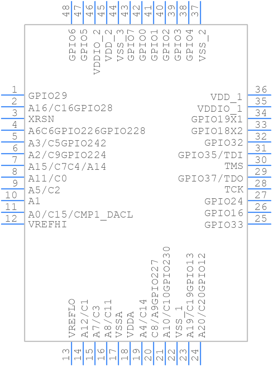 F2800137PTR - Texas Instruments - PCB symbol