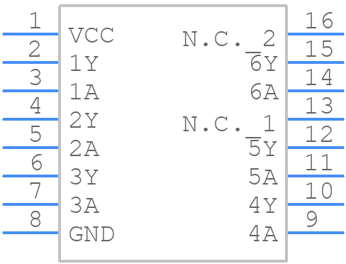 74HC4049D-Q100J - Nexperia - PCB symbol