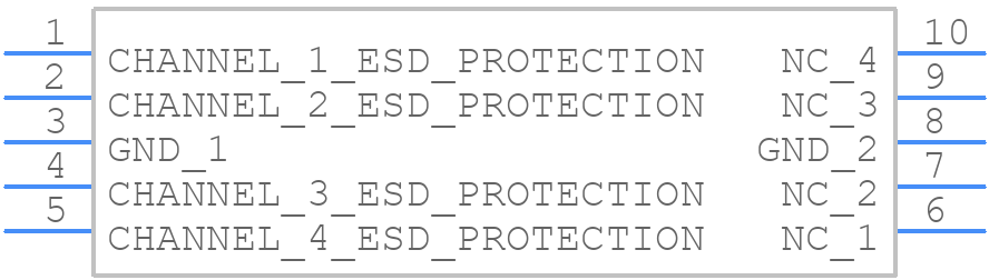 PESD4USB5UBTBS-QJ - Nexperia - PCB symbol