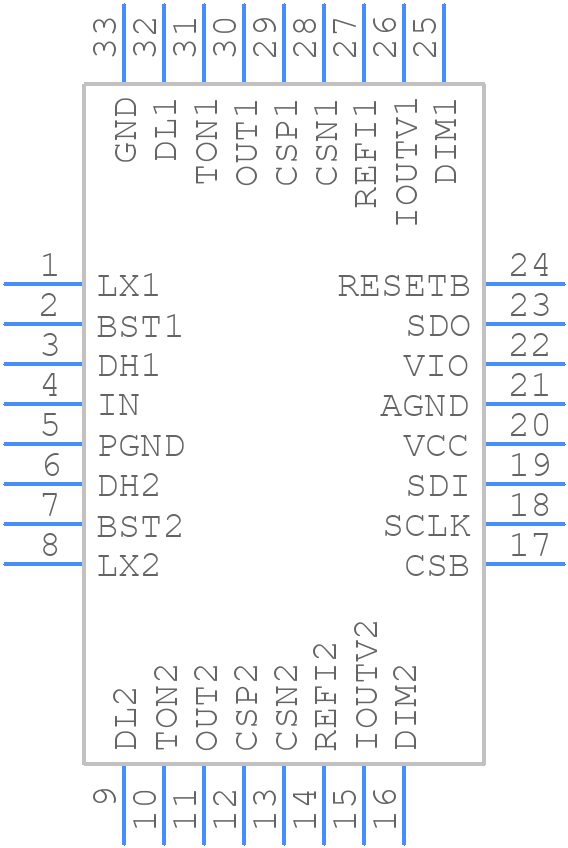 MAX20097ATJ/VY+ - Analog Devices - PCB symbol