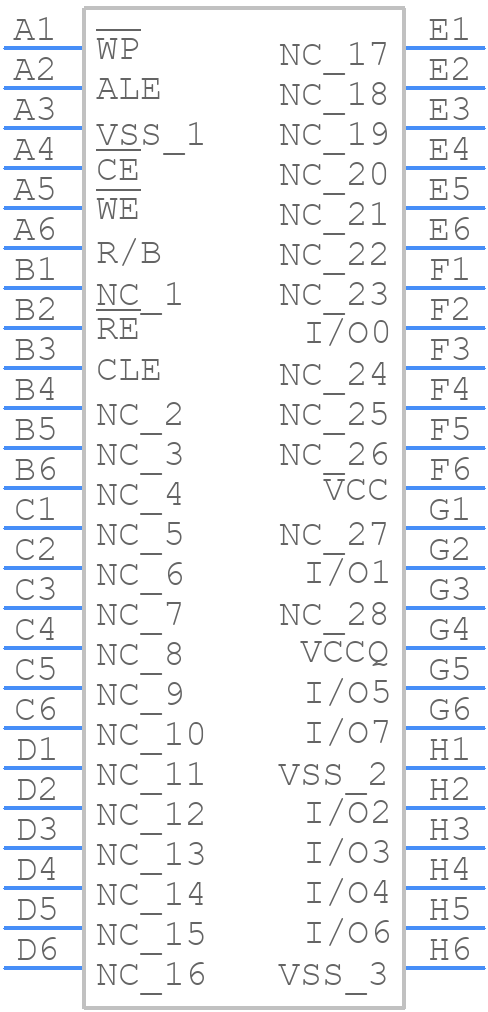 K9F1208R0C-JIB0 - SAMSUNG - PCB symbol