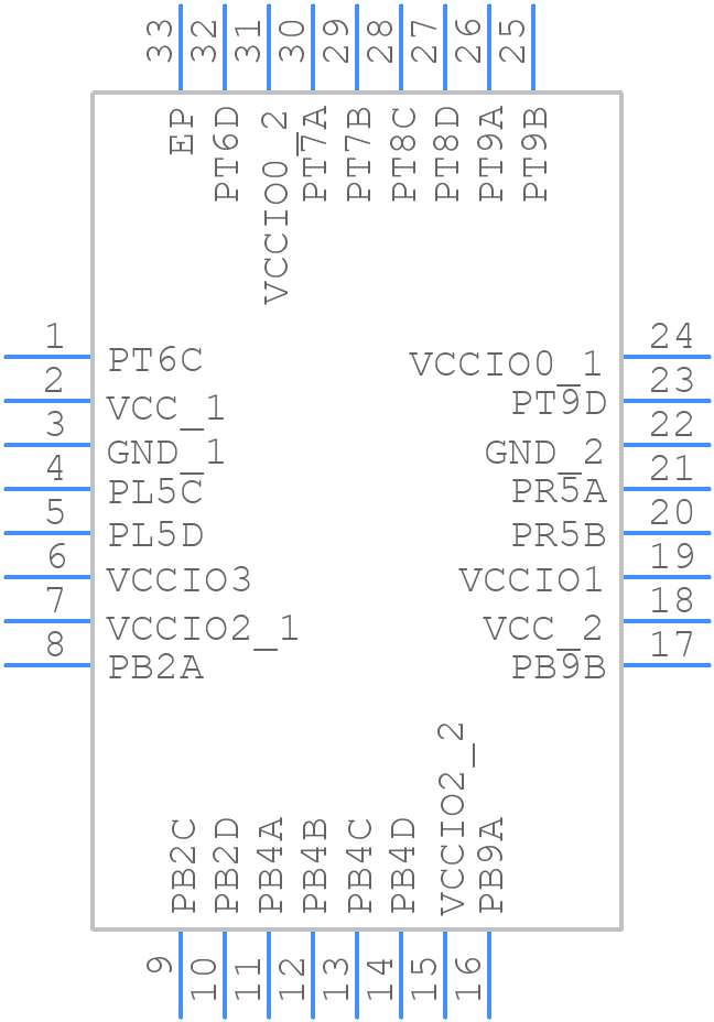LCMXO2-256HC-6SG32I - Lattice Semiconductor - PCB symbol