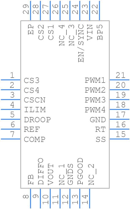 TPS40090RHDT - Texas Instruments - PCB symbol