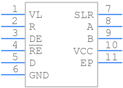 STR485LVQT - STMicroelectronics - PCB symbol