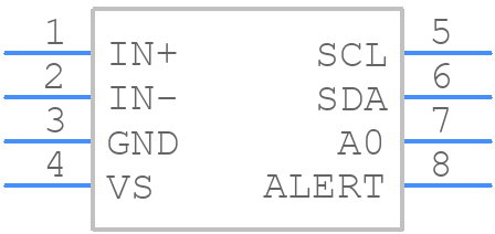 INA232BIDDFR - Texas Instruments - PCB symbol