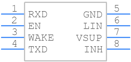 TLIN1021ADDFRQ1 - Texas Instruments - PCB symbol