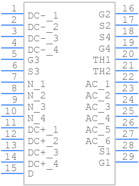 NXH008T120M3F2PTHG - onsemi - PCB symbol