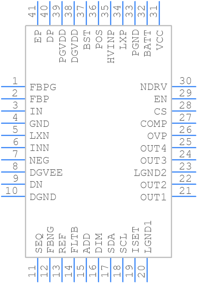 MAX25530GTL/V+T - Analog Devices - PCB symbol