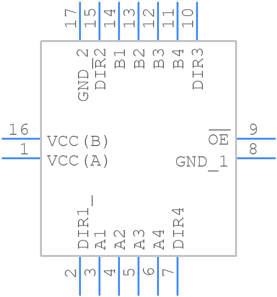 74AVC4TD245BQ-Q10X - Nexperia - PCB symbol
