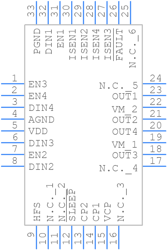 MAX22213ATJ+T - Analog Devices - PCB symbol