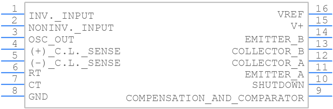 CA3524E - Renesas Electronics - PCB symbol