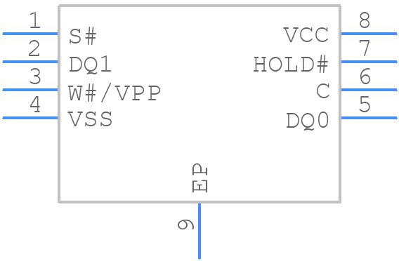 M25PX64-VME6G - Micron - PCB symbol