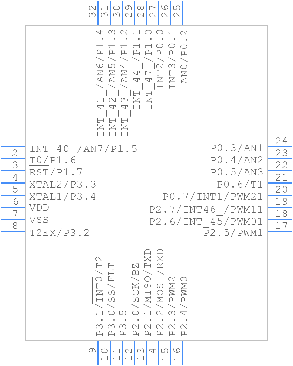 SH79F161AP/032PR - SINO WEALTH - PCB symbol