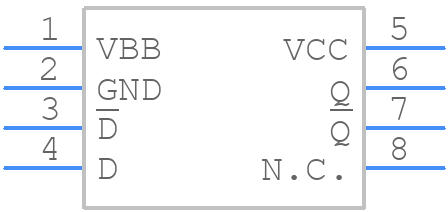 MAX9374EKA-T - Analog Devices - PCB symbol