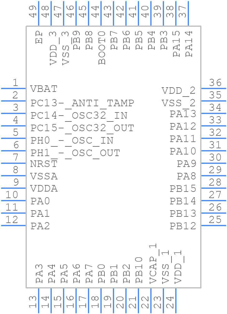 STM32F413CHU3 - STMicroelectronics - PCB symbol