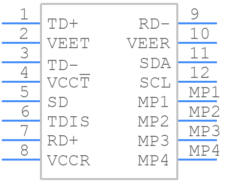 RJ-5G-SX-D-DPLX-LX-R-A - Cotsworks - PCB symbol