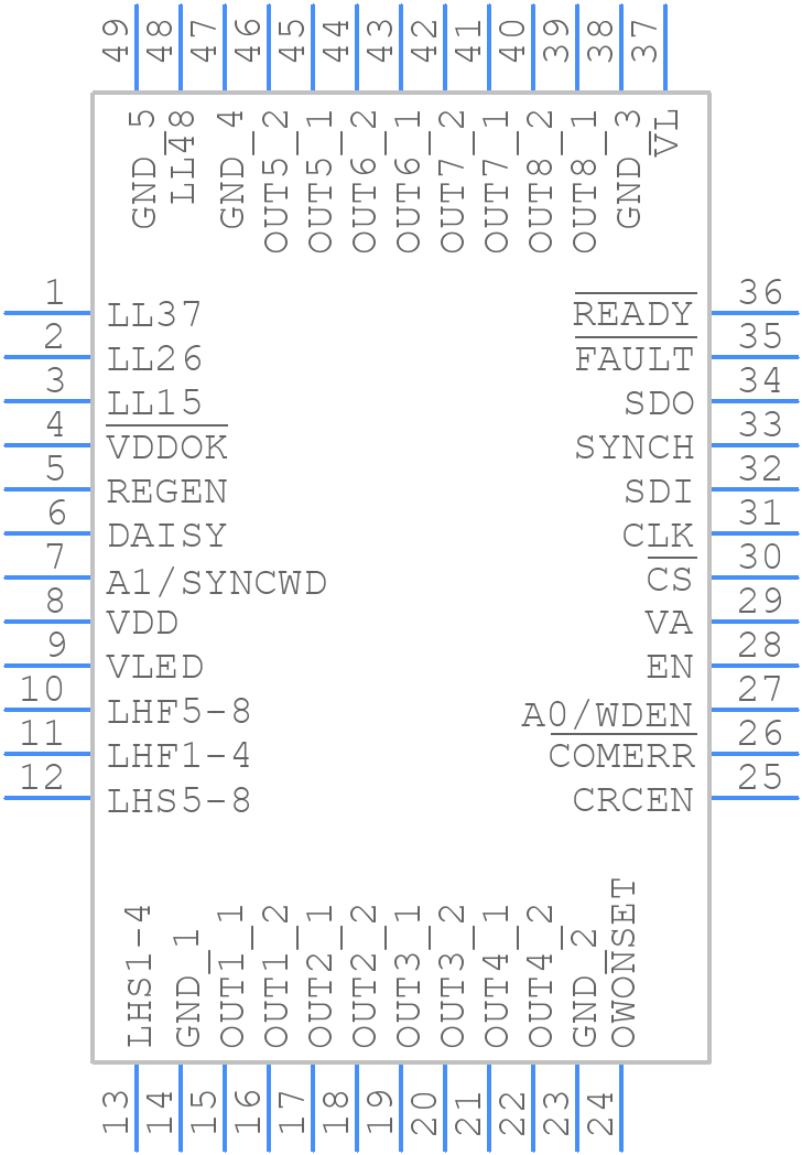 MAX14916AAFM+T - Analog Devices - PCB symbol