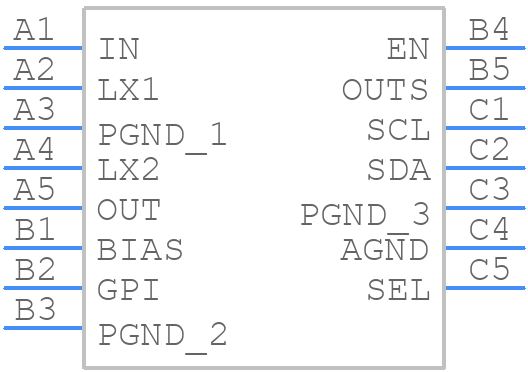 MAX77847AEWL+T - Analog Devices - PCB symbol