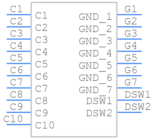 ST12S010VBA(R1800) - JAE - PCB symbol