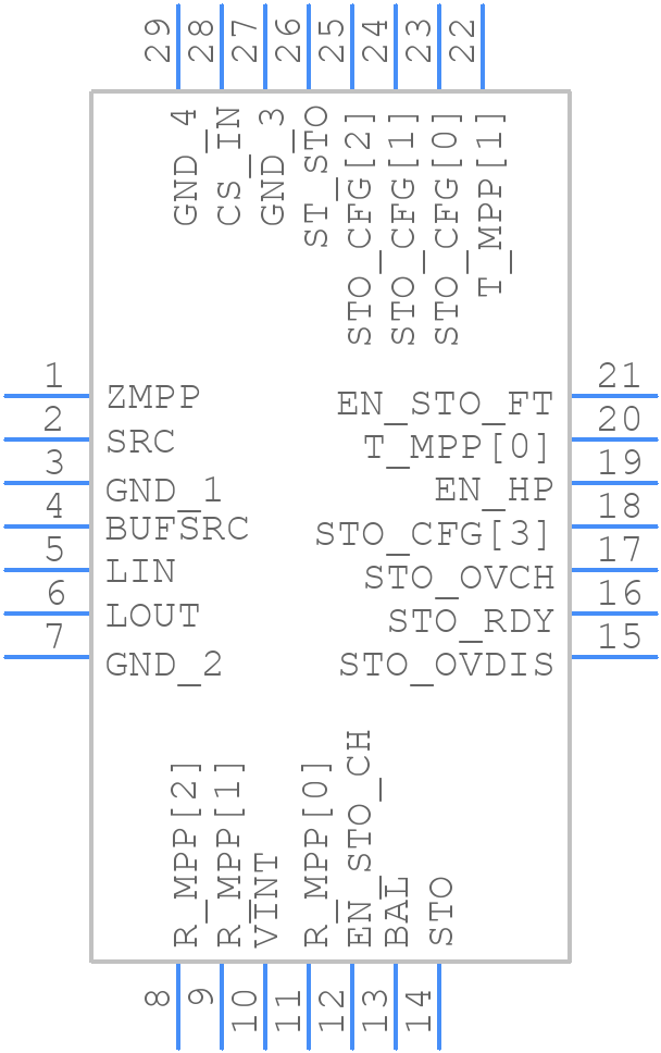 AEM10300-QFN - E-PEAS - PCB symbol