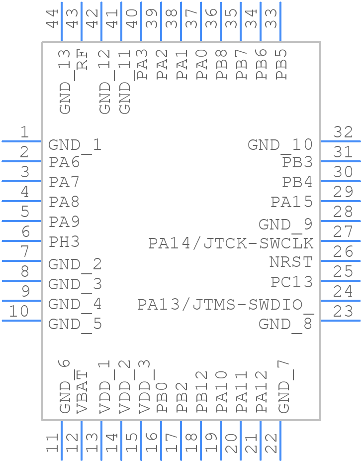 RYLR993 - Reyax - PCB symbol