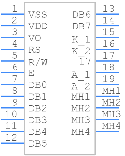 SC2004CSLB-XA-LB-G - Sunlike Display - PCB symbol