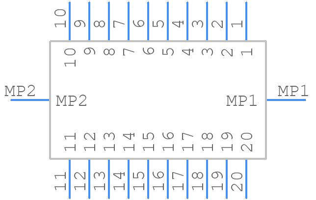 10132797-025100LF - Amphenol - PCB symbol