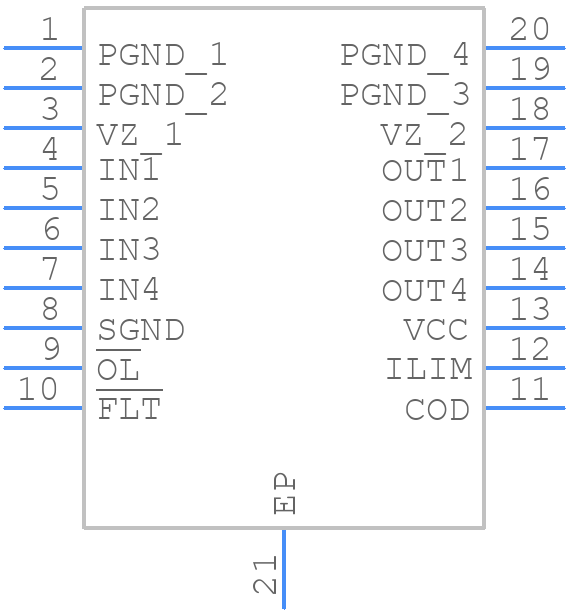 IPS4260LM - STMicroelectronics - PCB symbol