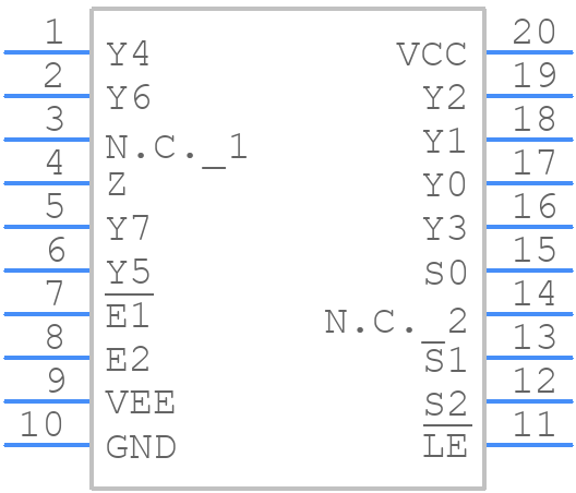 74HC4351D-Q100J - Nexperia - PCB symbol