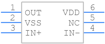 MAX40007AUT+ - Analog Devices - PCB symbol