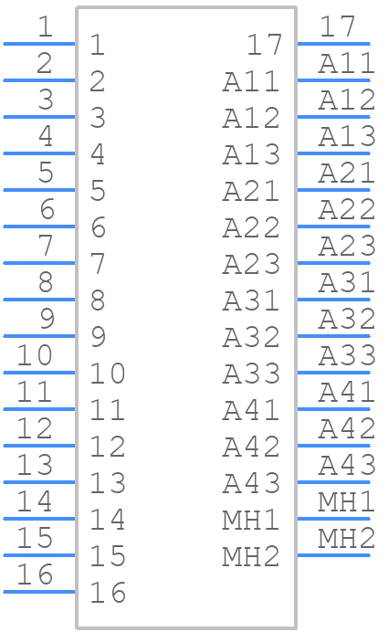 CBD21WA4F36S0T0/AA - Positronic - PCB symbol