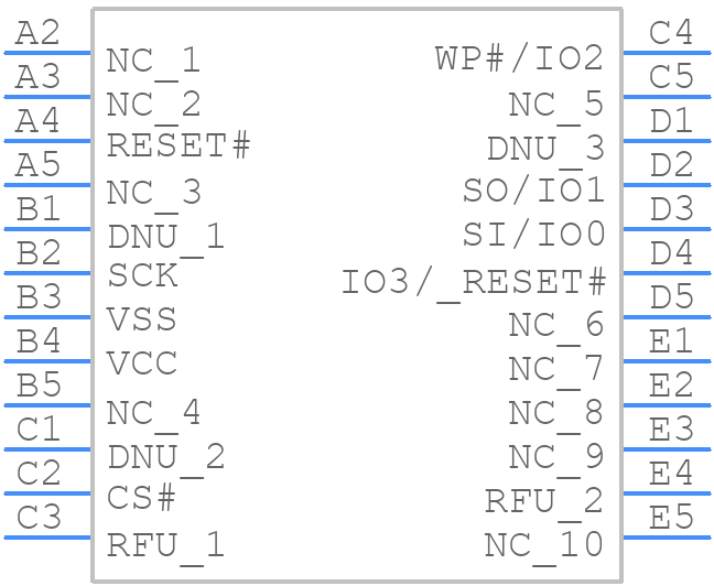 S25FL064LABBHI020 - Infineon - PCB symbol