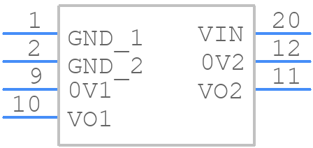 D050505T-1WR4 - Mornsun Power - PCB symbol