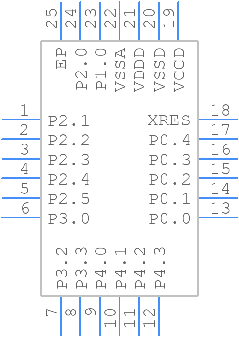CY8C4046LQI-T452 - Infineon - PCB symbol