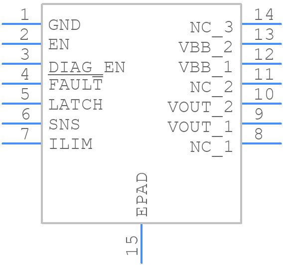 TPS1HC30BQPWPRQ1 - Texas Instruments - PCB symbol