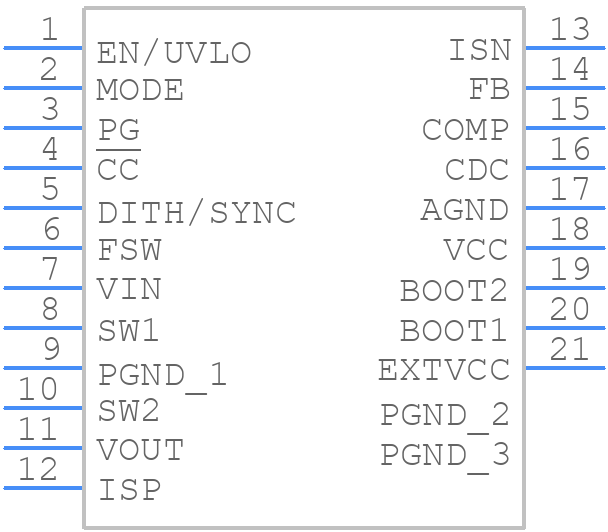 TPS552872QWRYQRQ1 - Texas Instruments - PCB symbol